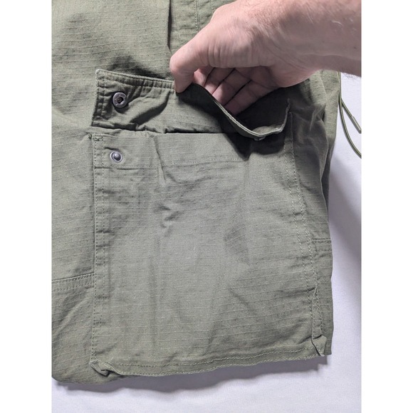 Forever 21 Men Cargo Pants Pull-on Ripstop Green - Men Large EUC - Picture 15 of 16